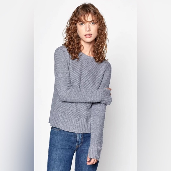 Equipment Femme Abril Sweater Cashmere Wool Size Large Grey - Picture 1 of 7